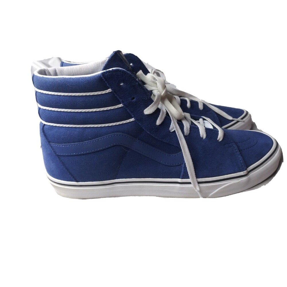 Vans Sk8-Hi Sneakers Men's Size 12 Shoes Old Skool Era Blue White Stripe